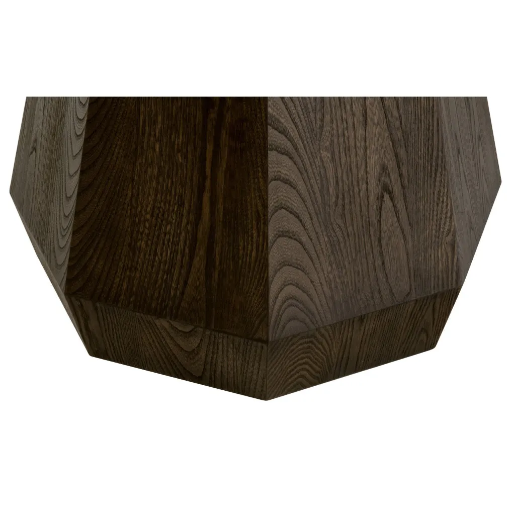 42 Inch Dining Table, Round Top, Modern Pedestal Base, Brushed Brown Finish By Casagear Home