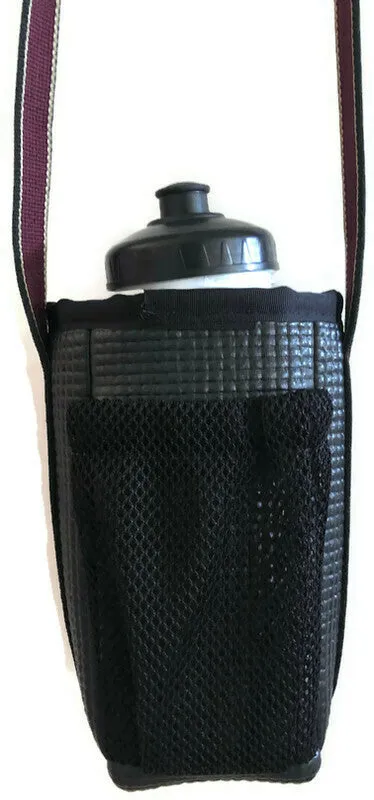 Ajax Black Water Bottle Holder/purse- Geometric