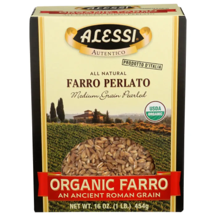 Alessi - Organic Farro, 16 Oz - Pack of 6