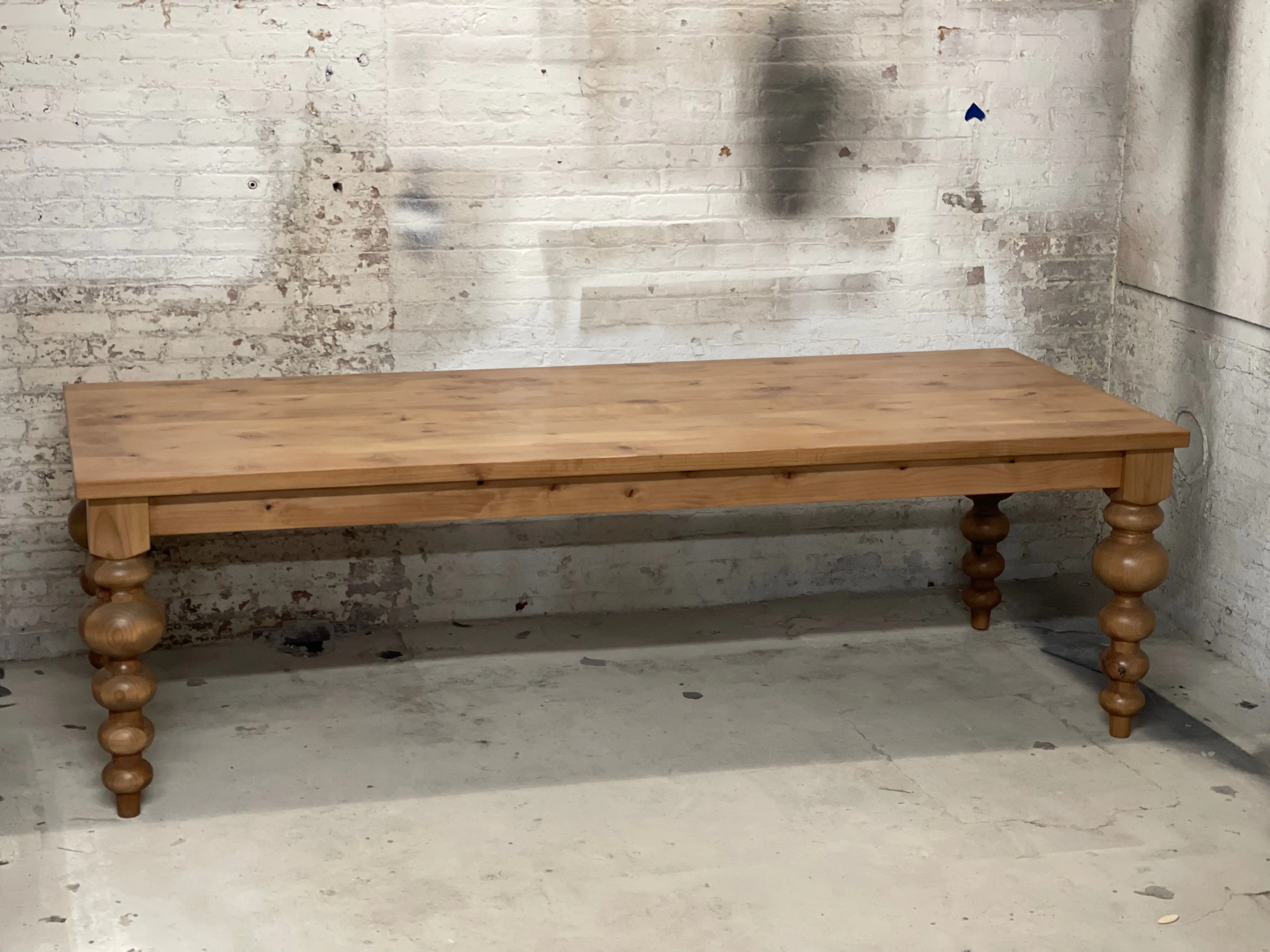 Alice Turned Leg Dining Table - Weathered Oak