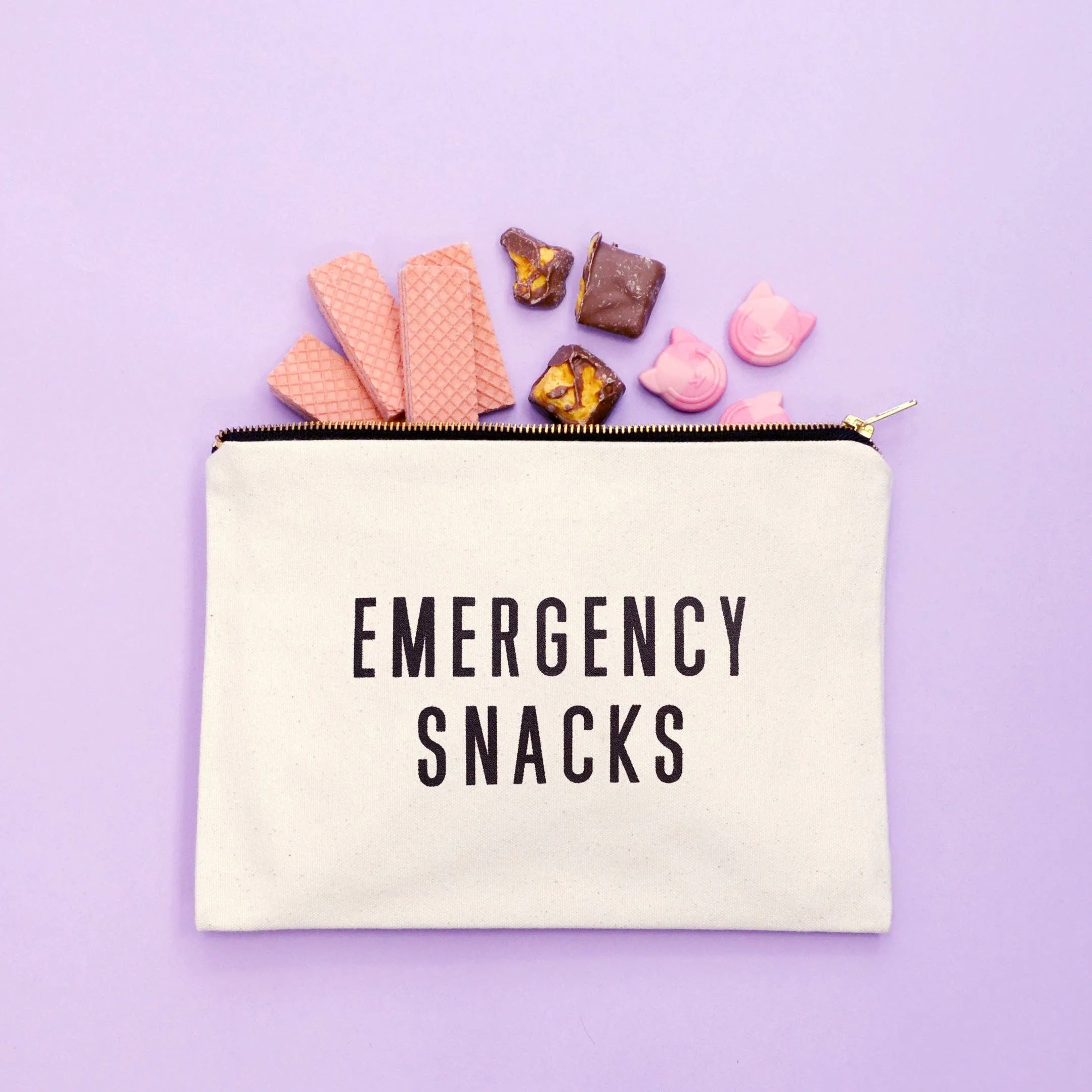 Alphabet Bags - Emergency Snacks - Large Canvas Pouch