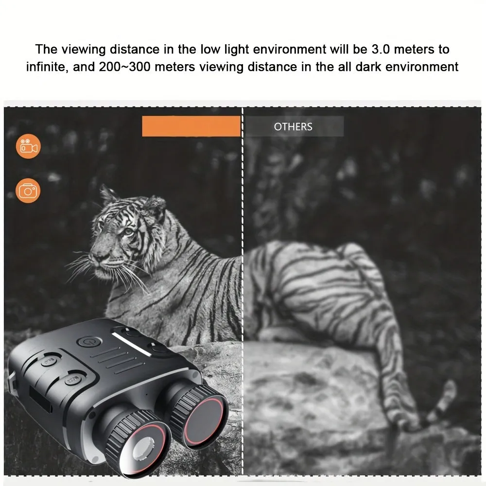 Binocular Infrared Night-Vision 1080P Device 5X Binocular Day Night Use Photo Video Taking Digital Zoom For Hunting Boating, Battery Powered (included 2000mAh);thansgiving Christmas New Year Gift