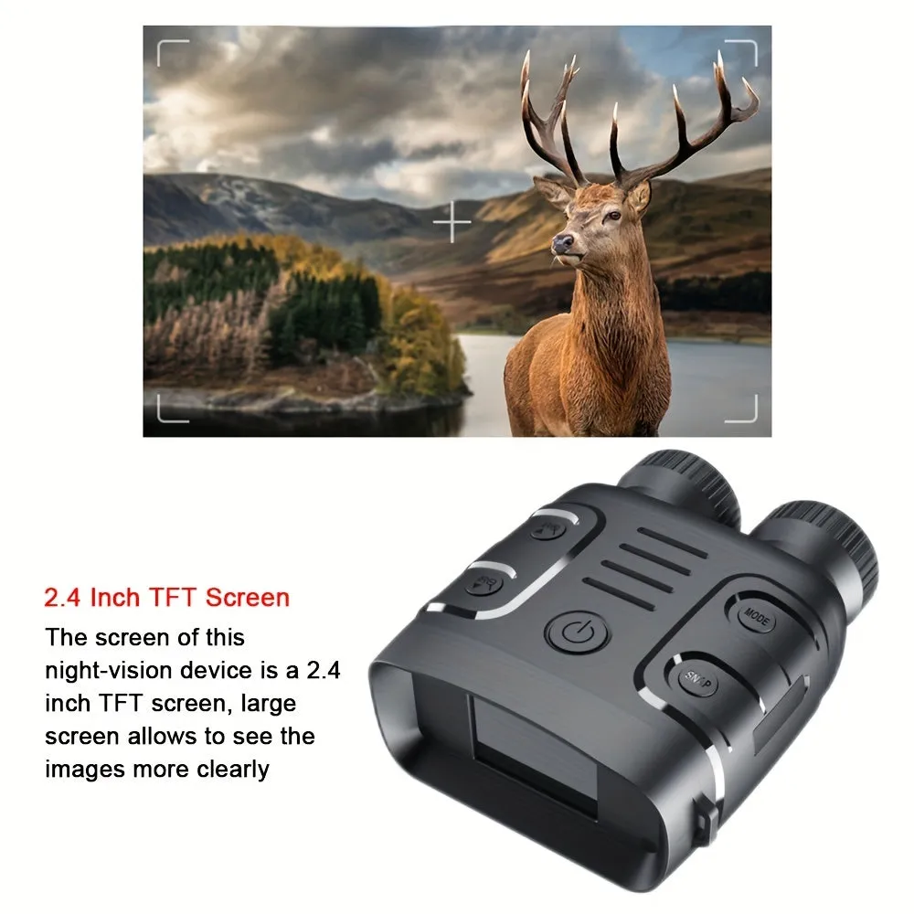 Binocular Infrared Night-Vision 1080P Device 5X Binocular Day Night Use Photo Video Taking Digital Zoom For Hunting Boating, Battery Powered (included 2000mAh);thansgiving Christmas New Year Gift