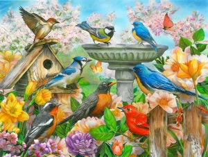 Bird Bath Jigsaw Puzzle