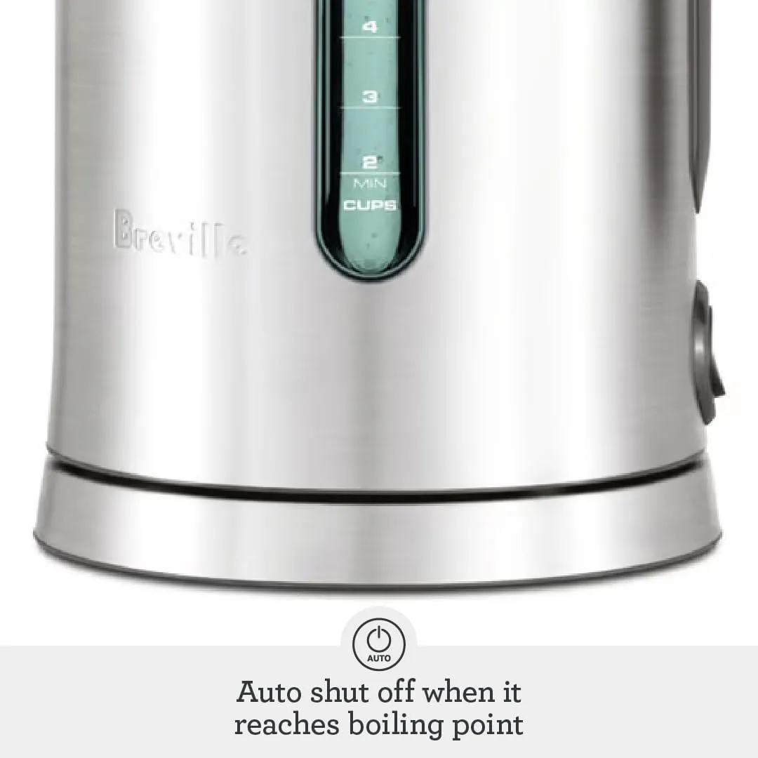 Breville BKE700BSS Soft Top Pure Countertop Electric Kettle, Brushed Stainless Steel