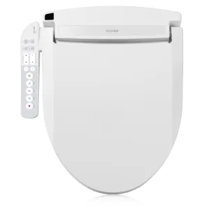 Brondell EM417-EW Swash Select Sidearm Bidet Seat with Warm Air Dryer, Elongated White