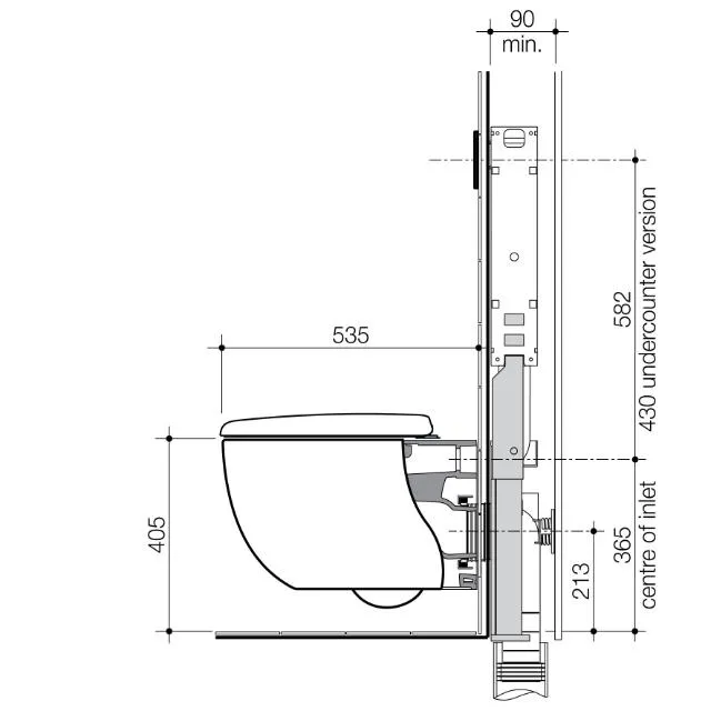 Caroma Contura II Cleanflush Wall Hung Invisi Series II Suite GermGard - Matte White