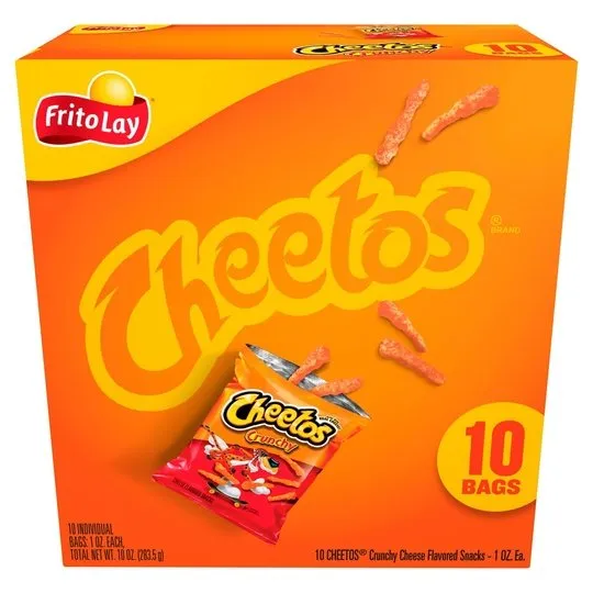 Cheetos Crunchy Cheese Flavored Snacks, 1 oz, 10 Count