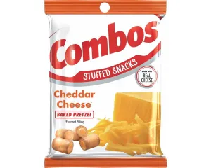 Combos Baked Cheddar Cheese Pretzels Stuffed Snacks 6.3 oz. Bags