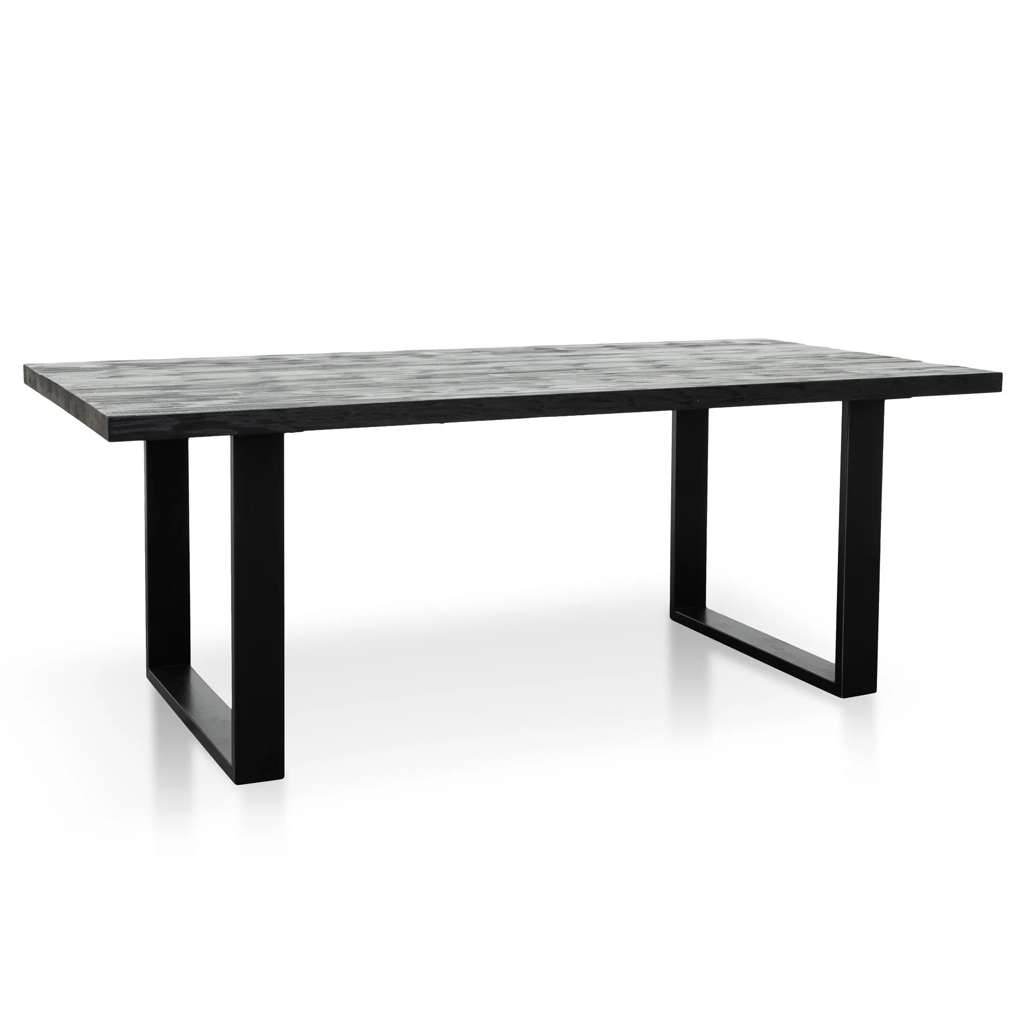 Craig 2m Reclaimed Wood Dining Table - Black