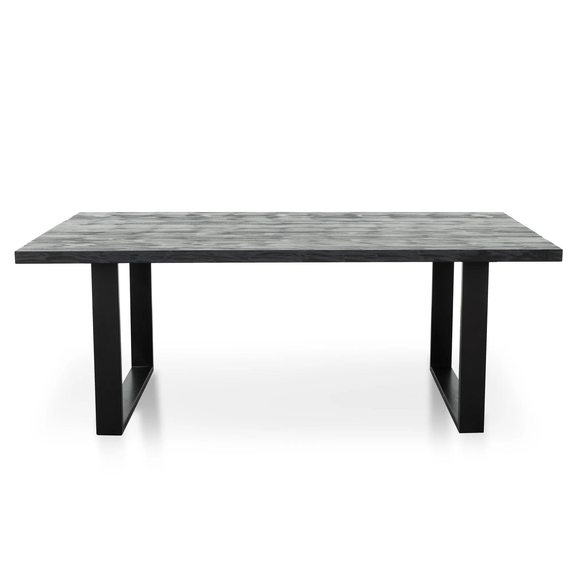 Craig 2m Reclaimed Wood Dining Table - Black