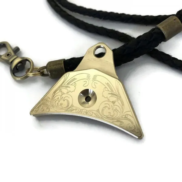 Decorated Logan Ventura Brass Sheepdog Whistle