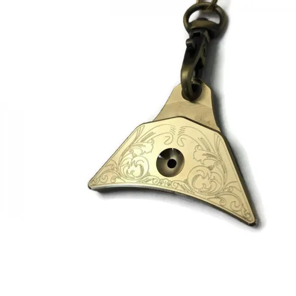 Decorated Logan Ventura Brass Sheepdog Whistle