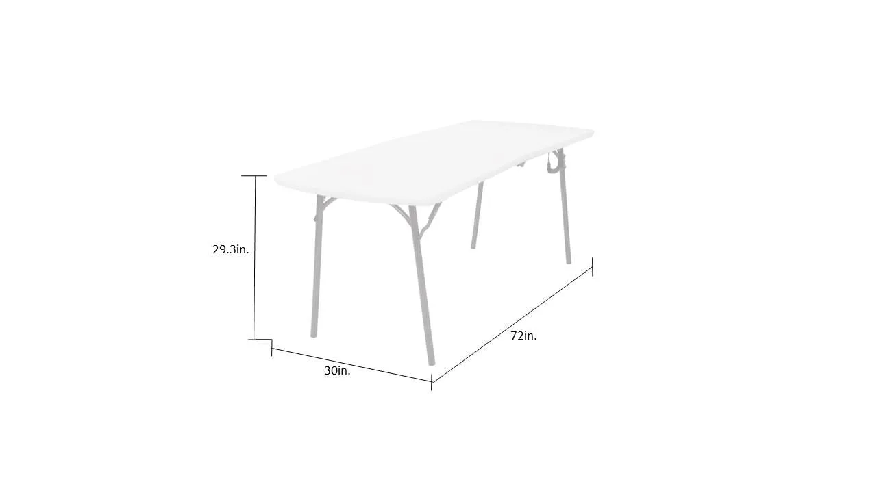 Diamond Series 6 ft. x 30 in. Fold-in-Half Banquet Table