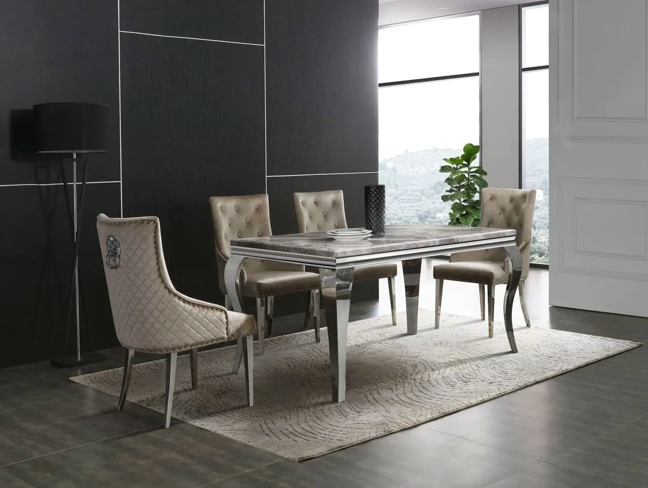 Florence - Dining Table - 1.2m - Rectangular Grey/Beige