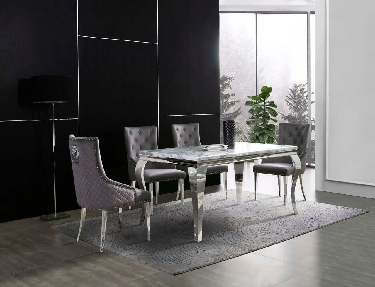 Florence - Dining Table - 1.2m - Rectangular Grey/Beige