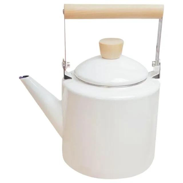 Hot Water, Tea Kettle Japanese Style Enamel 2.4 L Induction & Gas Stove Teapot Kettle