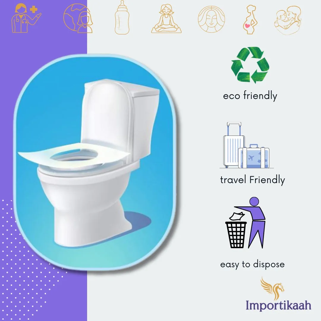 Importikaah Toilet Seat Cover - 5 Packs of 250 Pieces: Hygienic Bathroom Essentials