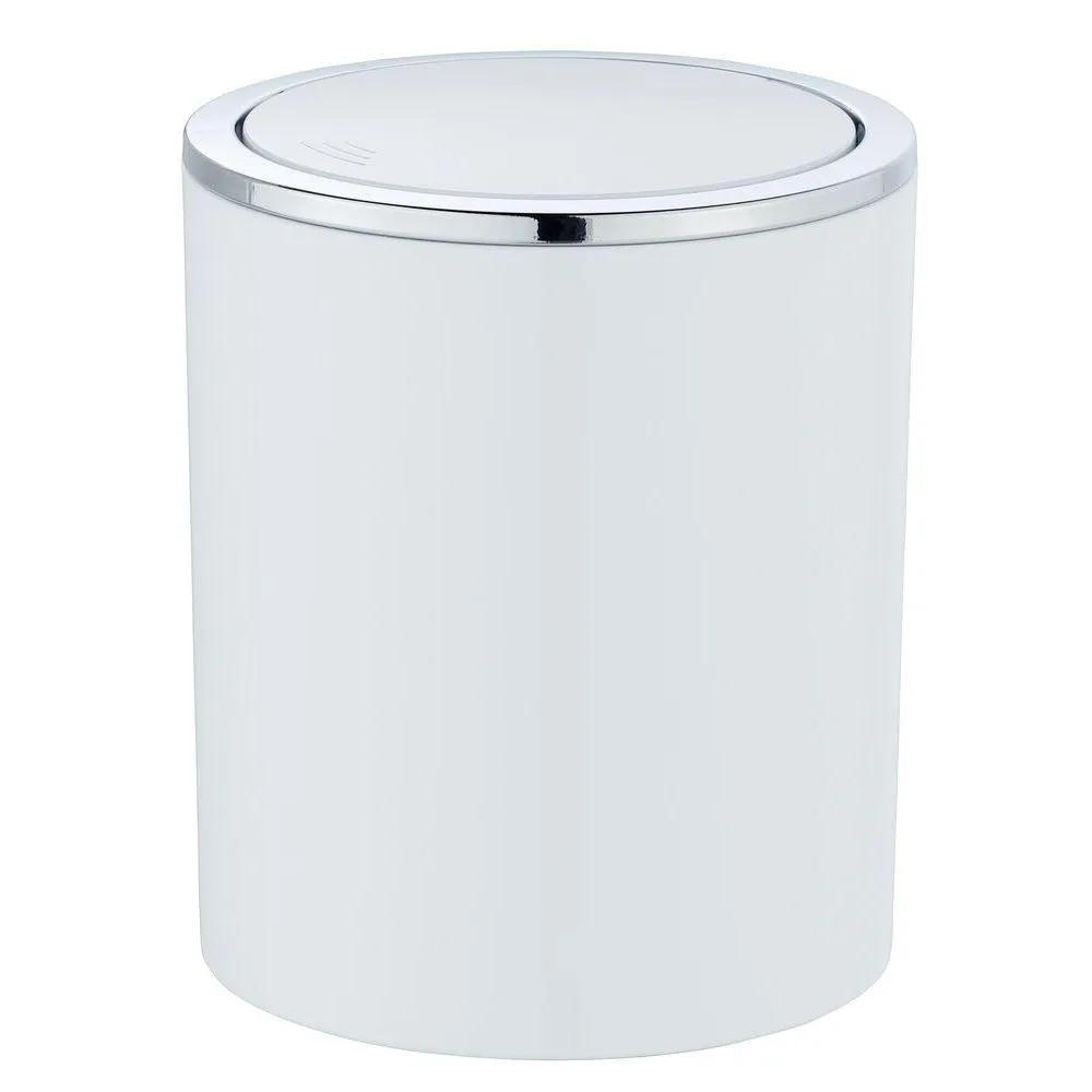 Inca 2L Rubbish Bin White & Chrome