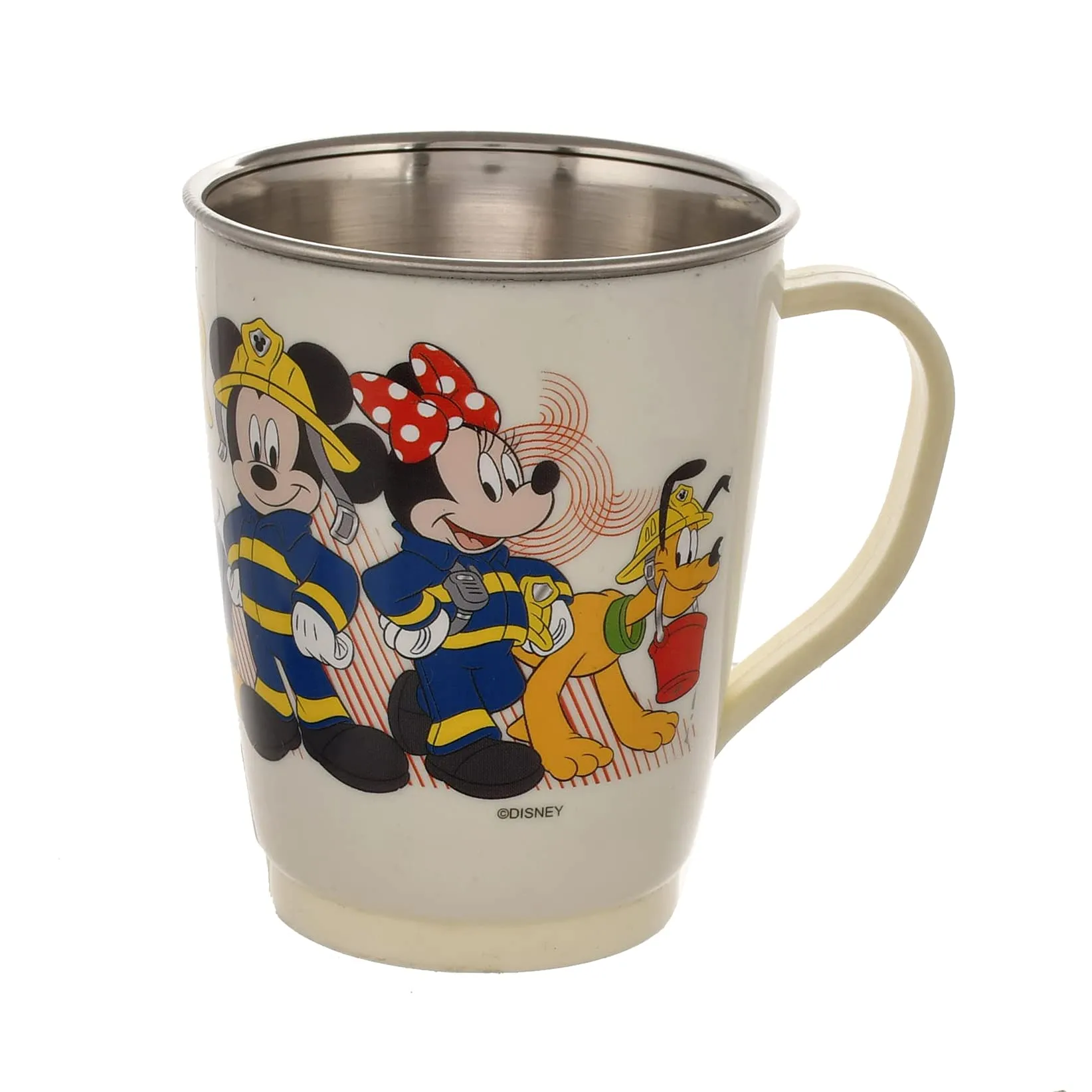 Kuber Industries Disney Printed Coffee/Tea Mug with Lid, Pack of 2 (Light Grey & Cream), Standard (HS39KUBMART023792)