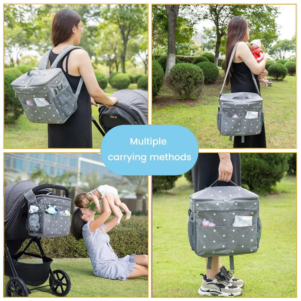 Large Capacity Backpack Organiser Stroller Bag Nappy Bag