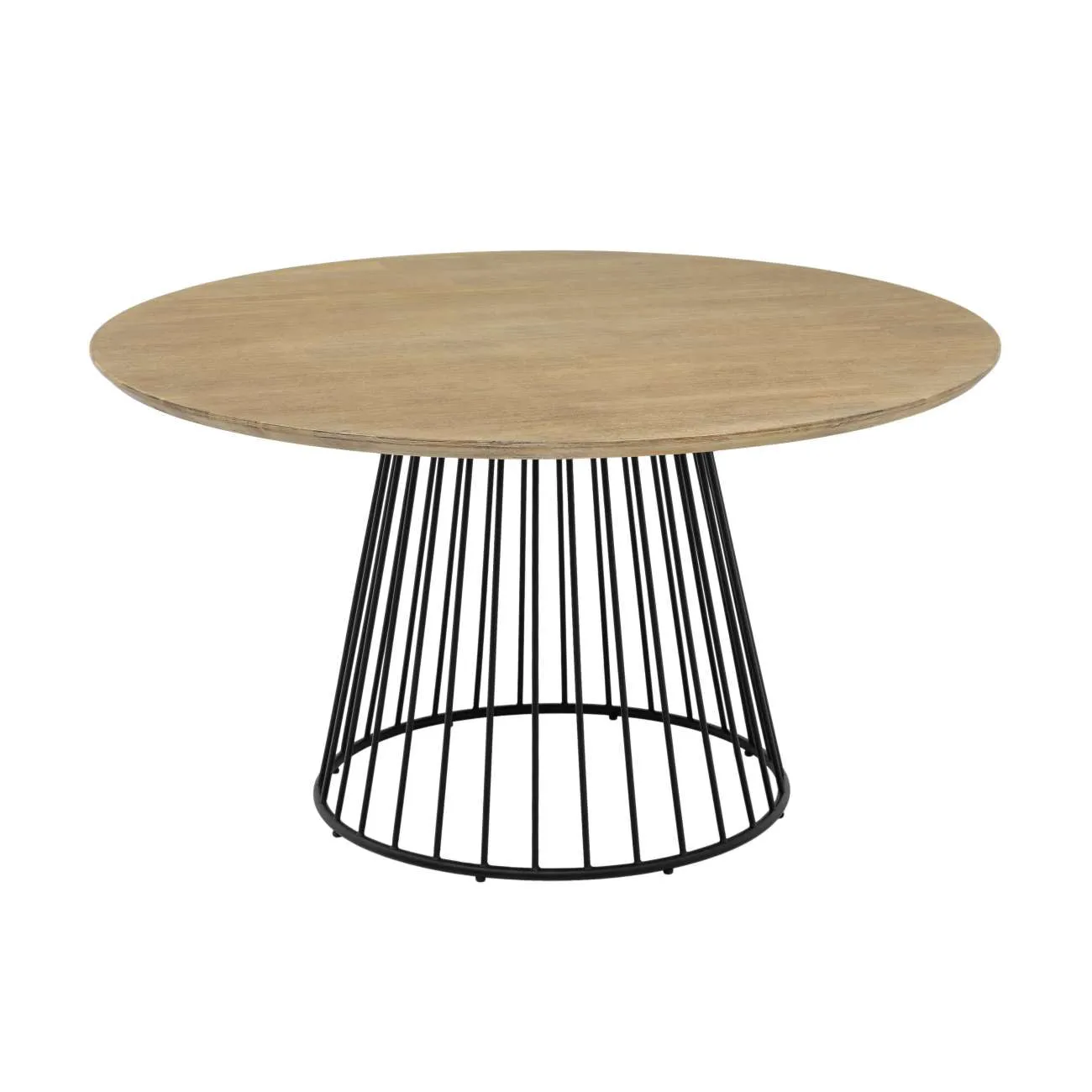 Maddox Round Dining Table with Metal Base