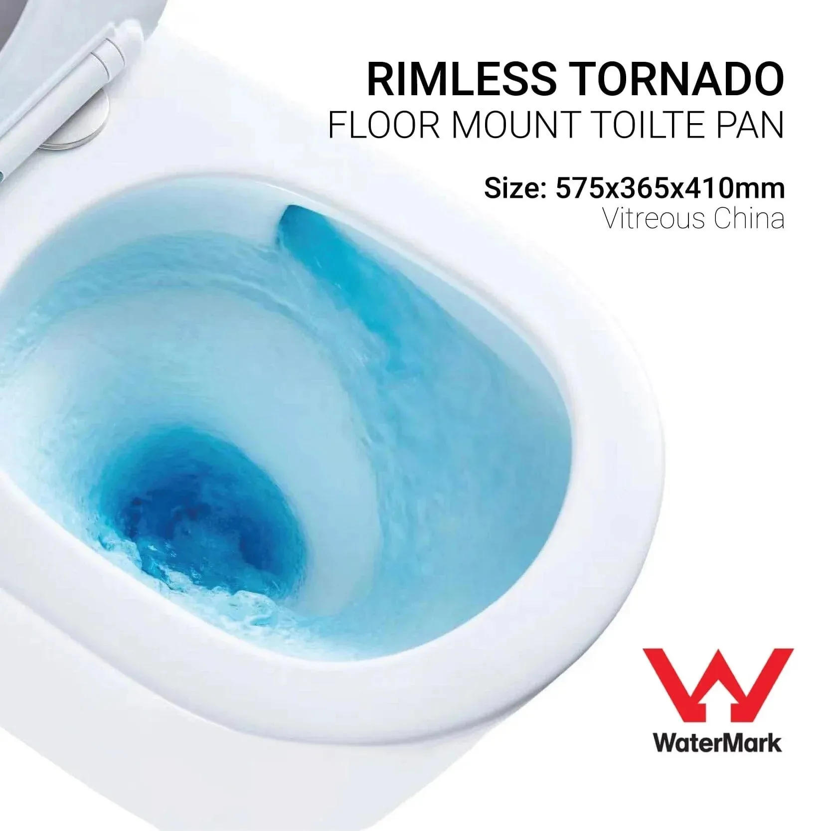 Max57 Rimless Tornado Floor Mount Toilet Pan Packaging - Geberit Sigma 8 Cistern & Round Button