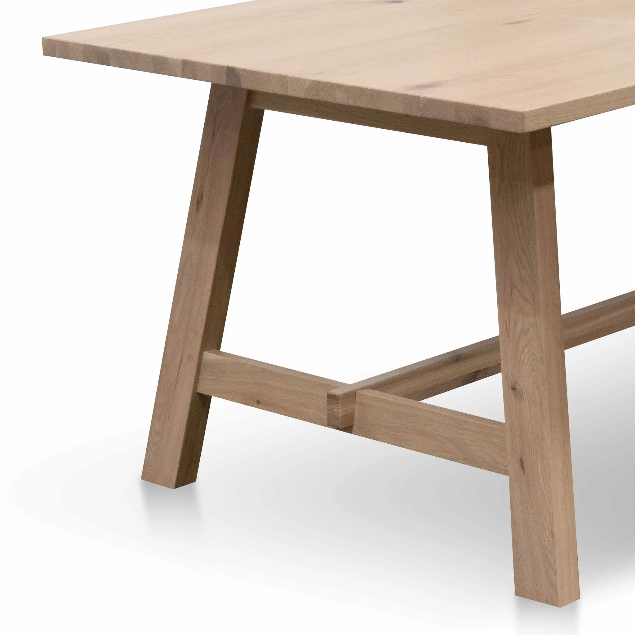 Murillo 2.2m Wooden Dining Table - Washed Natural