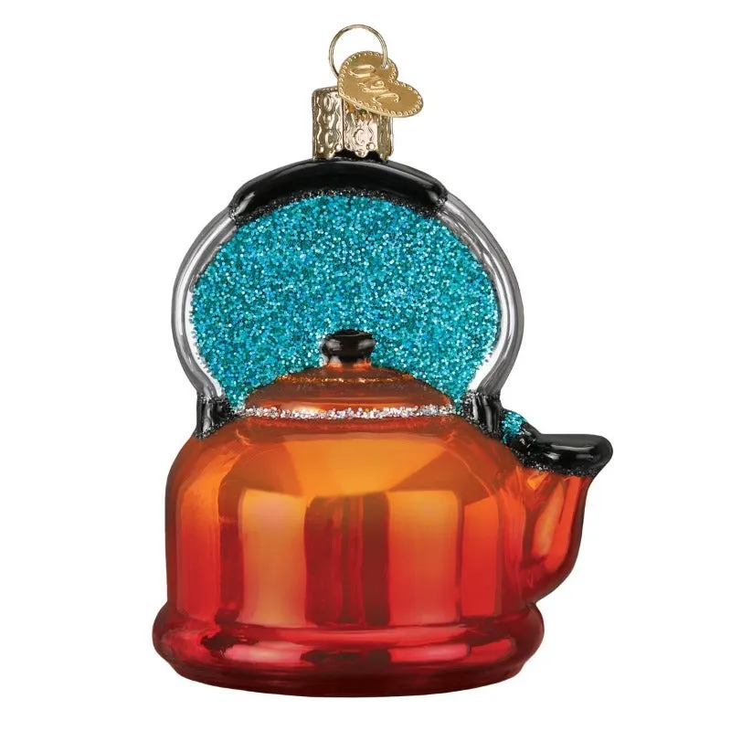 Old World Christmas Tea Kettle Glass Ornament