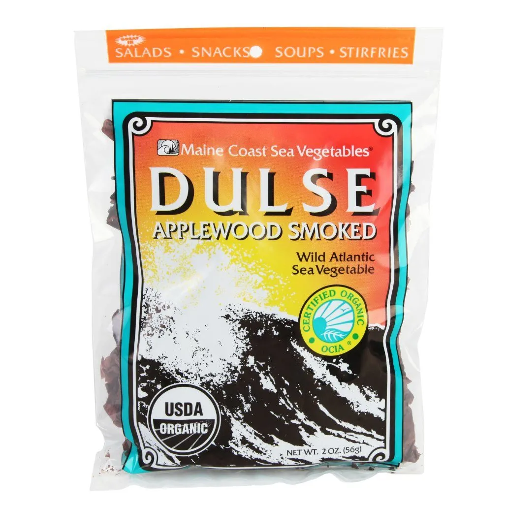 Organic Applewood Smoked Dulse Whole Leaf 2 oz (Palmaria palmata) - Wild-Harvested Atlantic Sea Vegetable