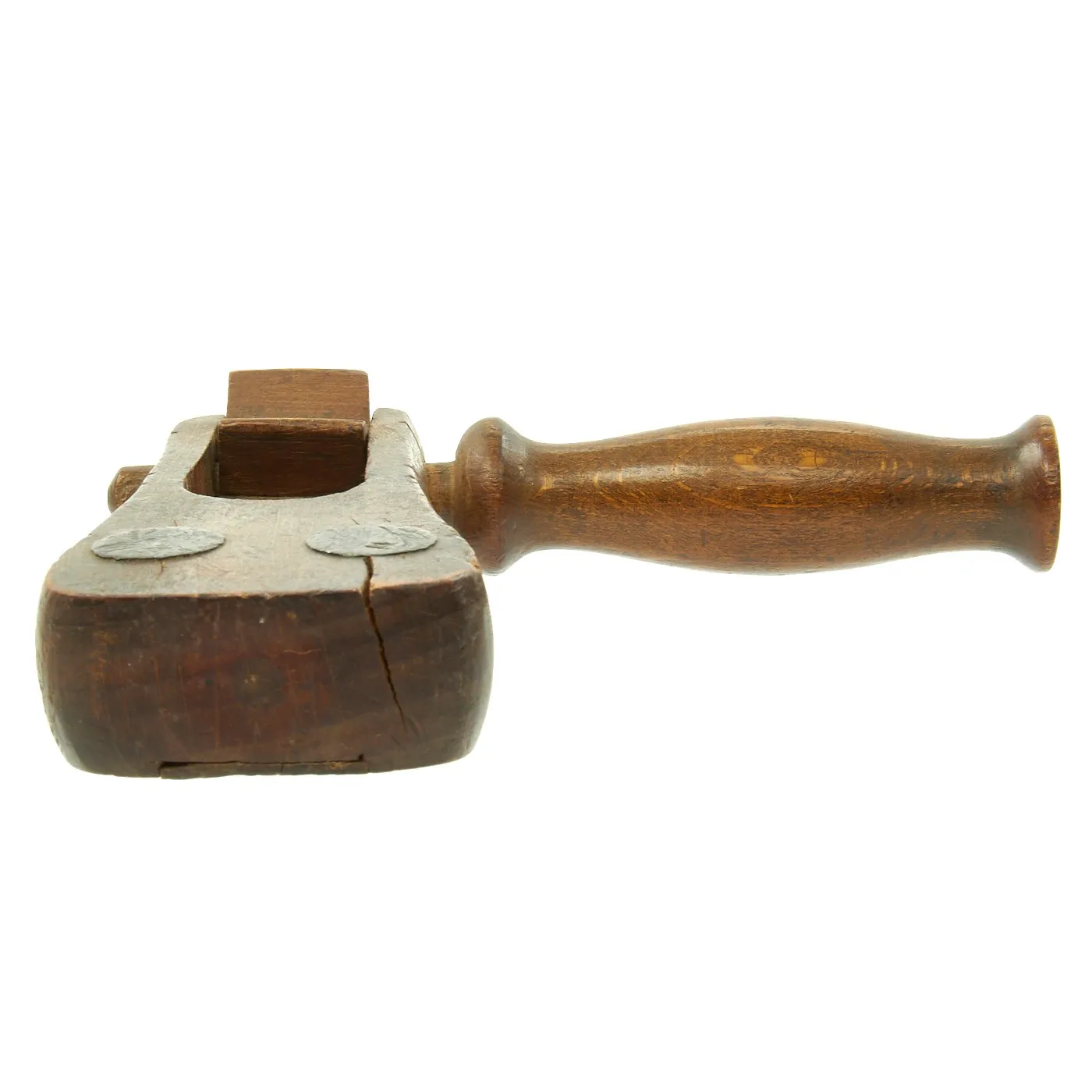 Original British WWI Diminutive Wooden Gas Alarm Rattle