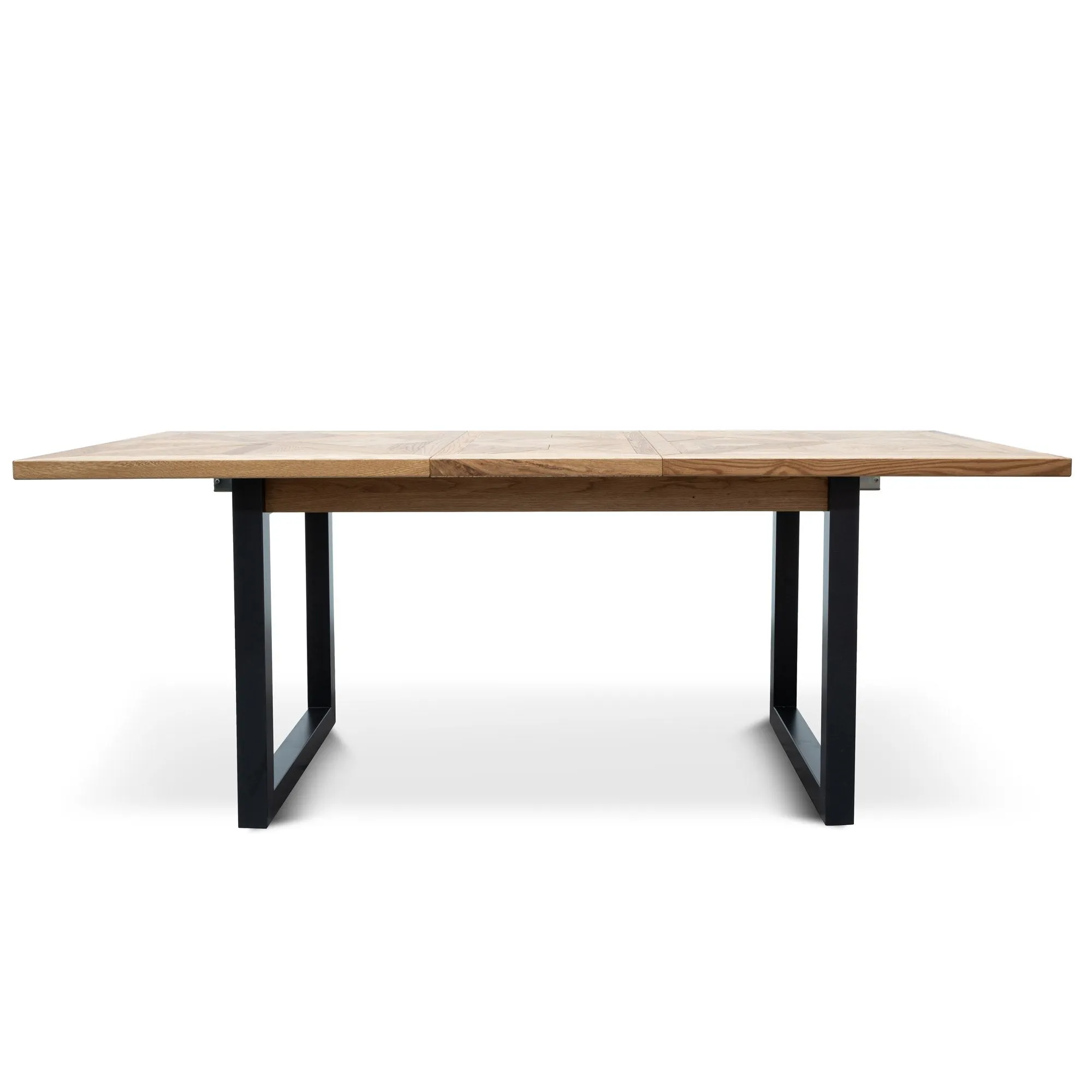 Percy 4-6 Seater Extendable Dining Table - European Knotty Oak and Peppercorn