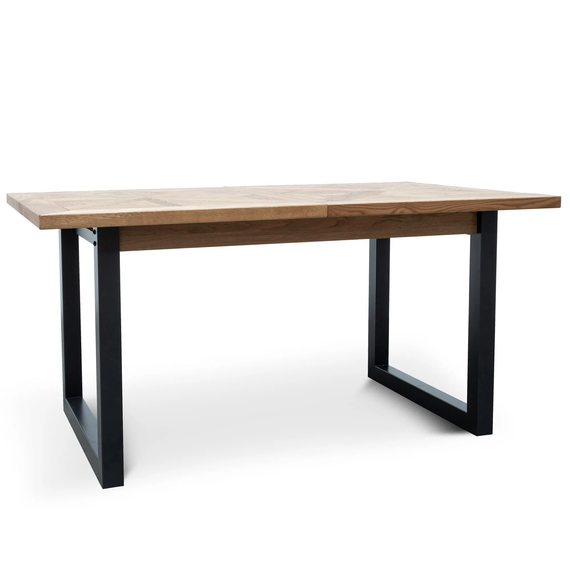 Percy 4-6 Seater Extendable Dining Table - European Knotty Oak and Peppercorn