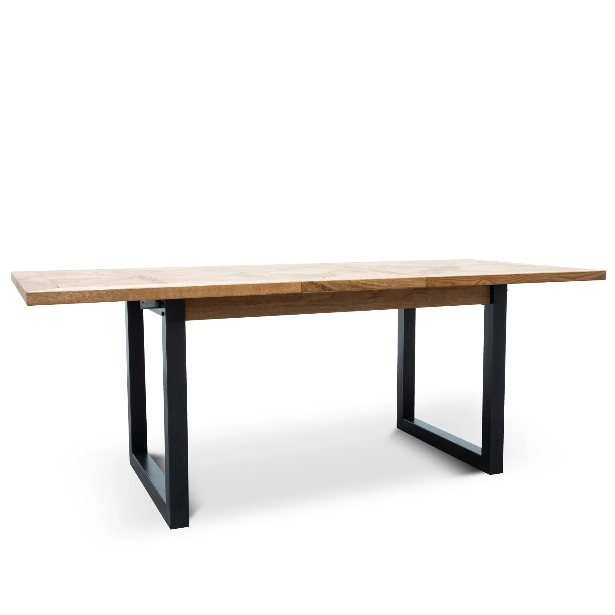 Percy 4-6 Seater Extendable Dining Table - European Knotty Oak and Peppercorn