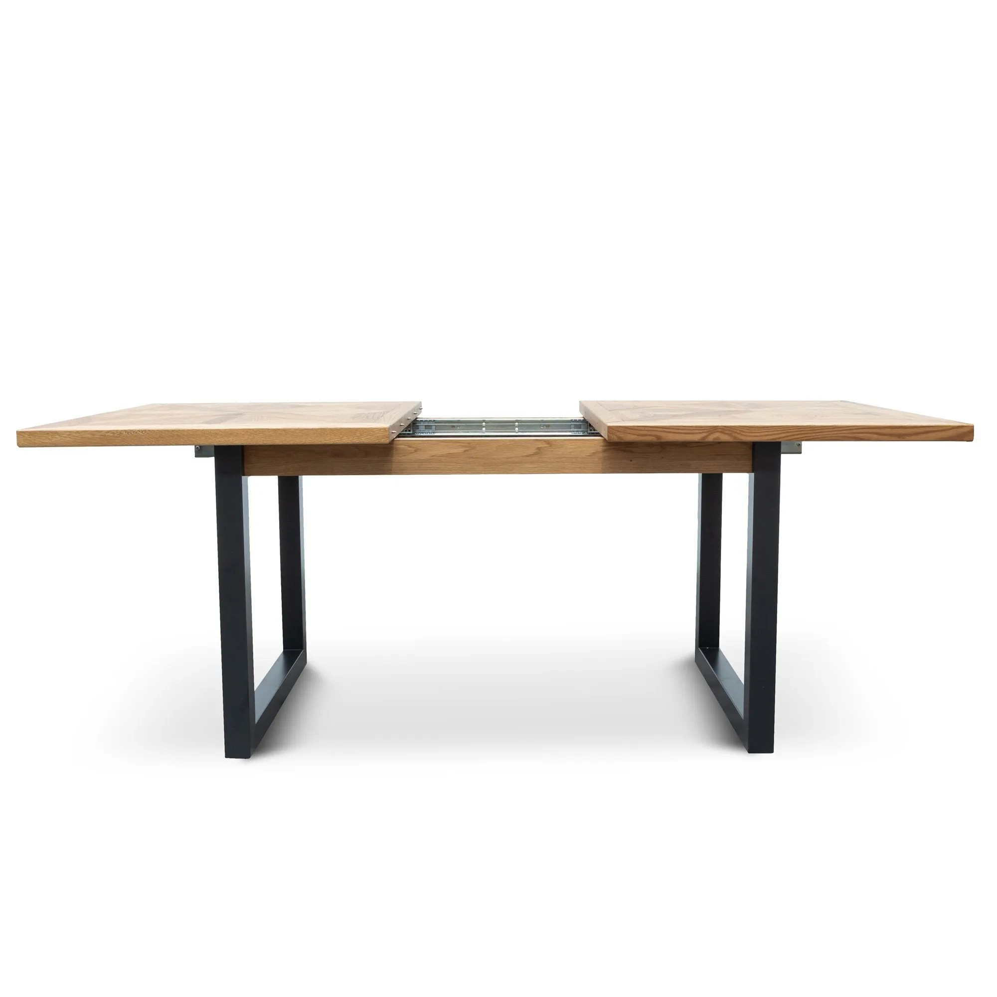 Percy 4-6 Seater Extendable Dining Table - European Knotty Oak and Peppercorn