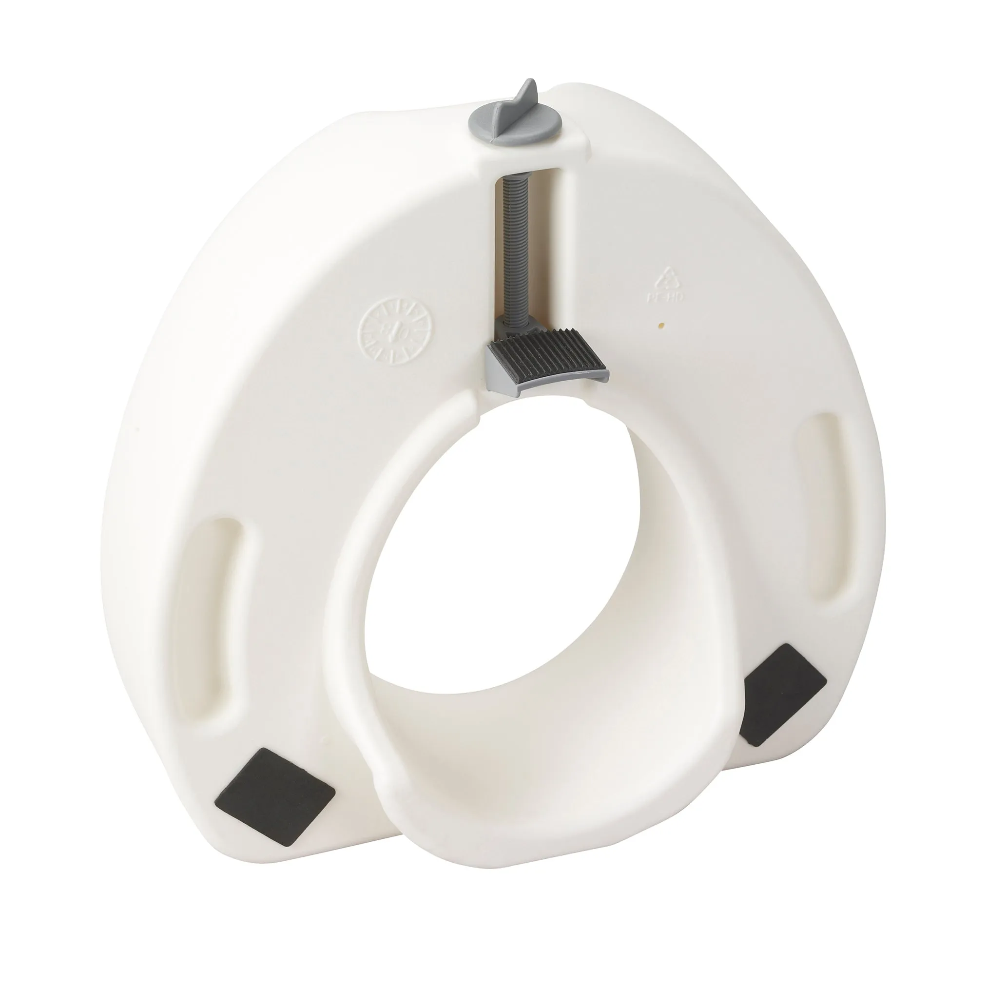 Premium Plastic Raised Toilet Seat with Lock, Elongated