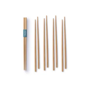 Reusable Bamboo Chopsticks, 5 Sets