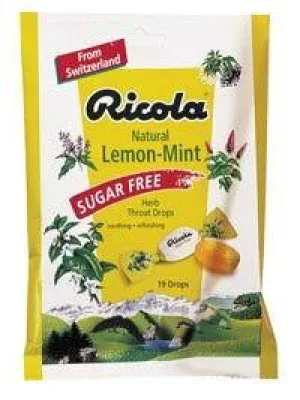 Ricola Sugarfree Lemon Mint Cough Drop Bags