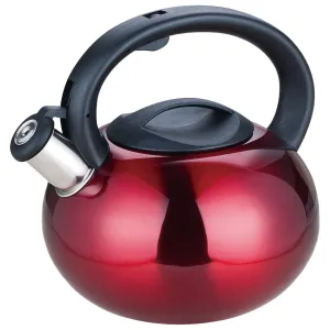 Royal Kitchen Ware Deluxe Stainless Steel Whistling Kettle 2.5L Red