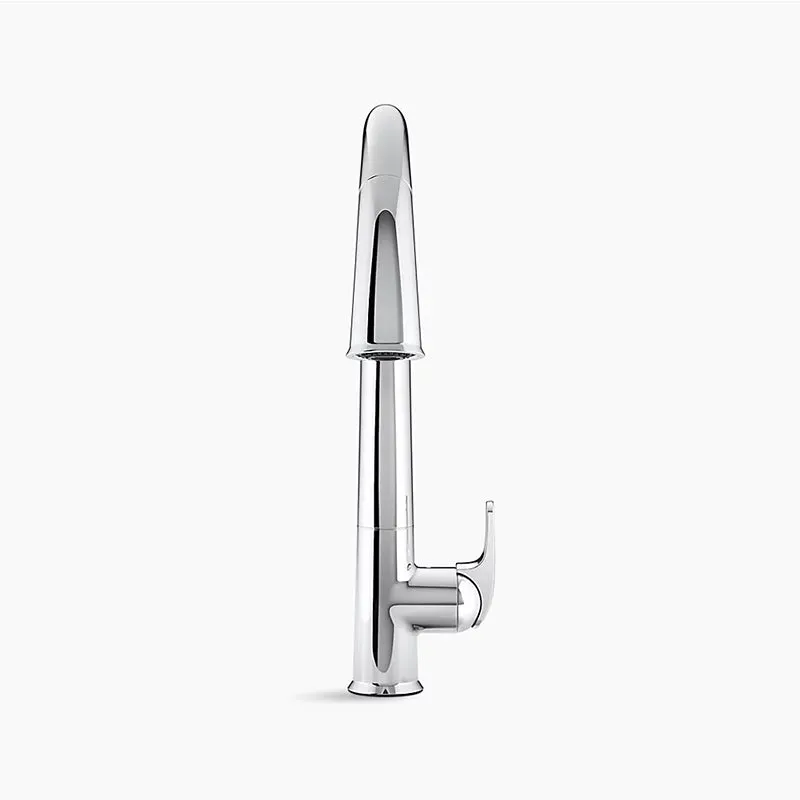 Sensate Touchless Pull-Down Kitchen Faucet in Vibrant Ombre Rose Gold and Polished Nickel