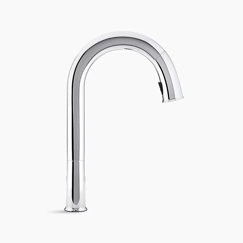 Sensate Touchless Pull-Down Kitchen Faucet in Vibrant Ombre Rose Gold and Polished Nickel