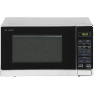 Sharp R272SLM Silver Solo 800W Microwave Oven with 20L Capacity