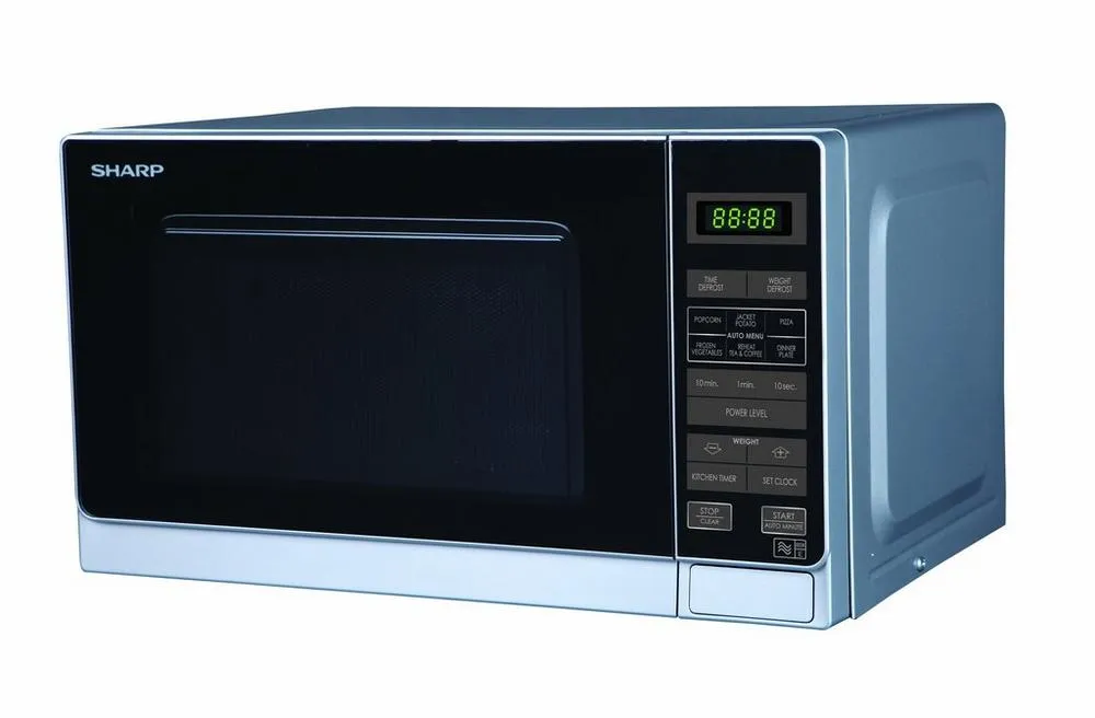 Sharp R272SLM Silver Solo 800W Microwave Oven with 20L Capacity