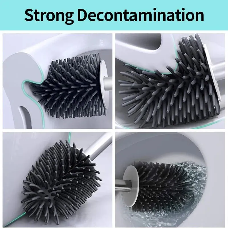 Silicone Toilet Brush With Holder