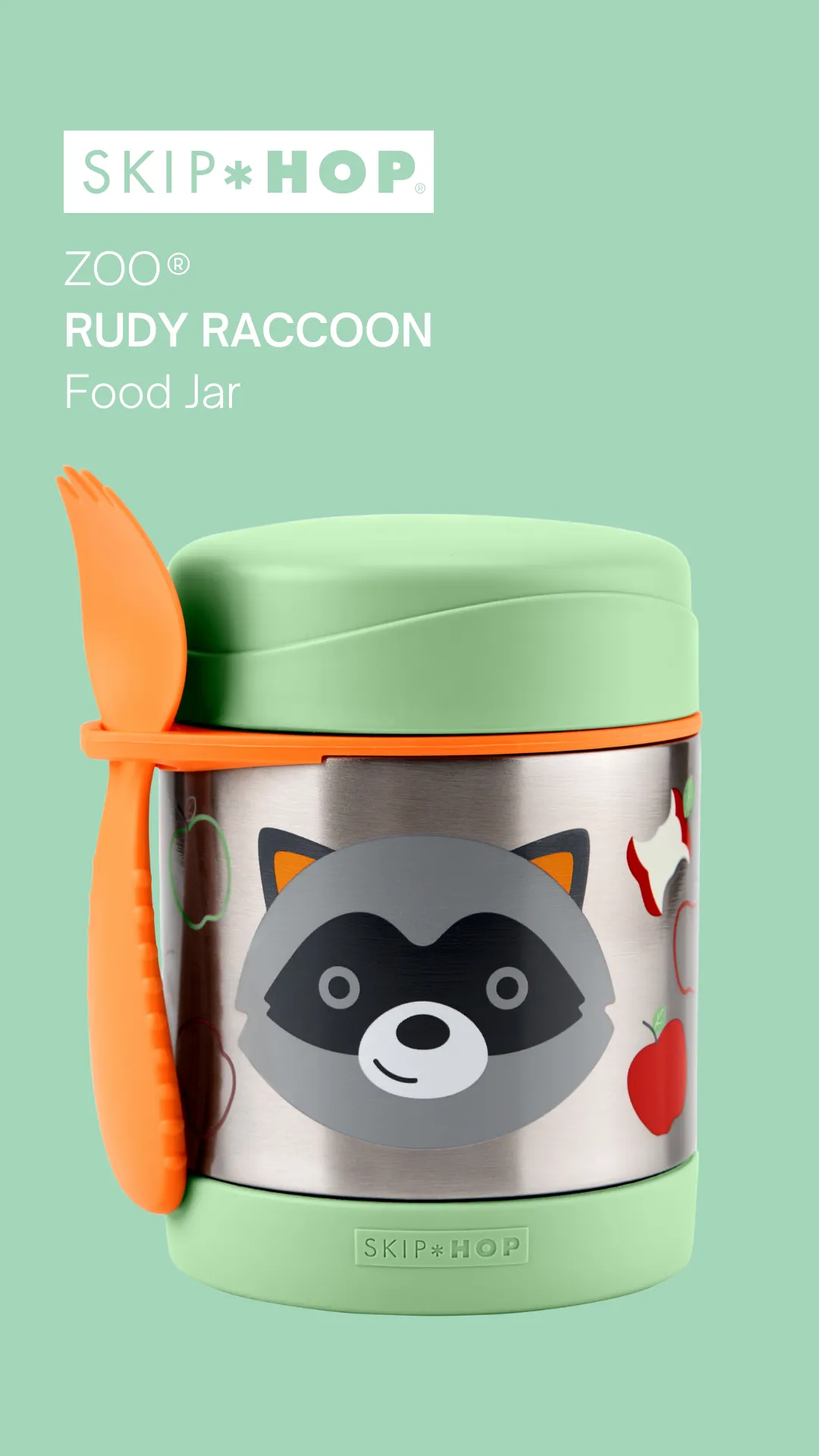 Skip Hop Zoo Insulated Food Jar - Rudy Raccoon