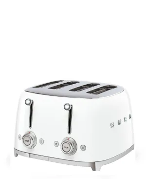 Smeg Retro 2000W 4 Slice Square Toaster - White