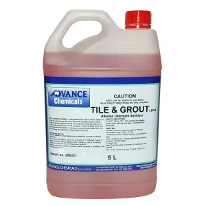 Tiles and Grout Cleaner Chlorinated Alkaline Detergent Sanitiser 5Lt