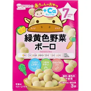 Wakodo - Baby Snacks   Ca Vegetable Bolo Biscuits 15g x 3 bags