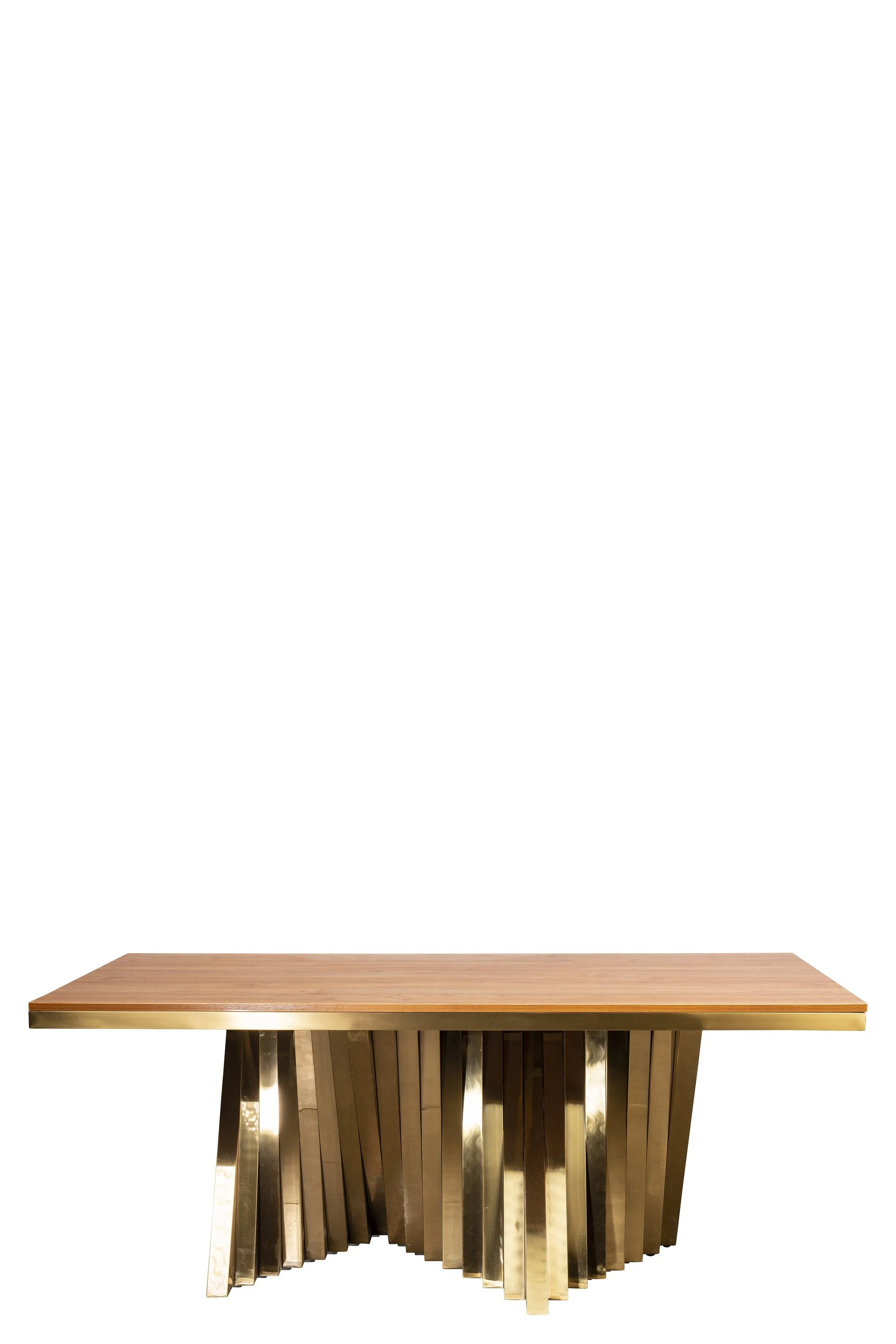 Waterfall Rectangular Wood Top Dining Table