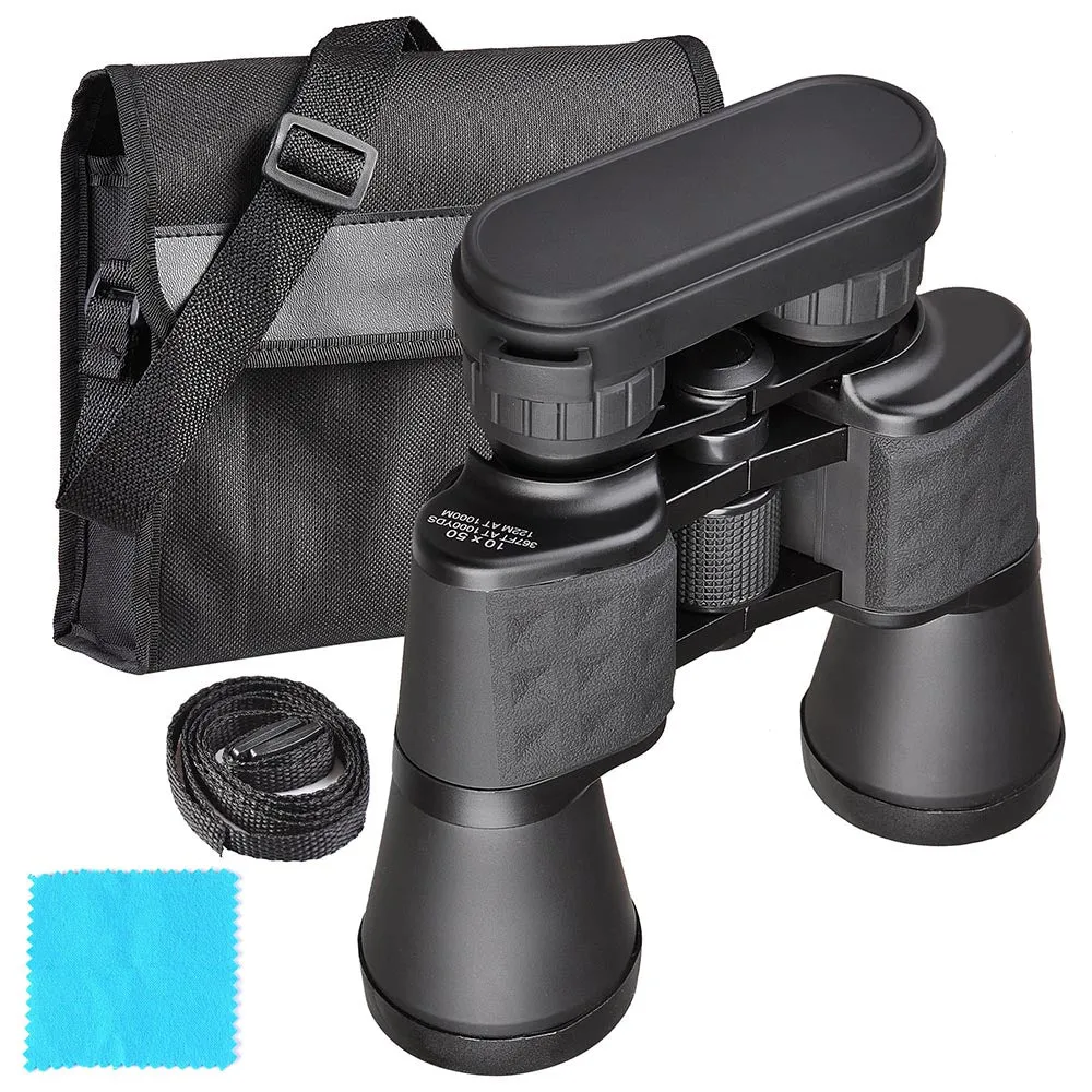 Yescom Hiking 50mm 10x Binoculars Wide Angle Waterproof Black